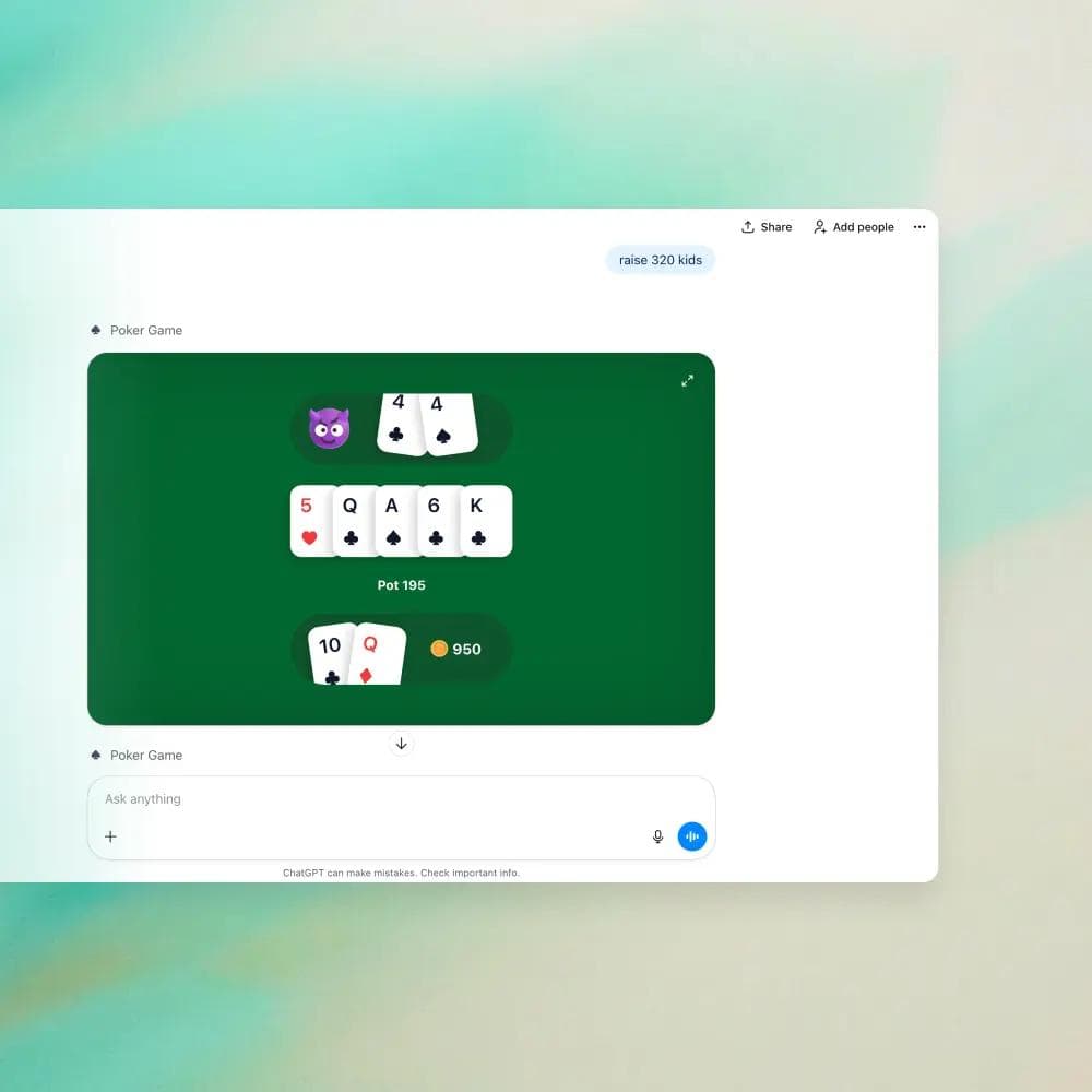 Play Poker with ChatGPT: A Conversational Poker Game